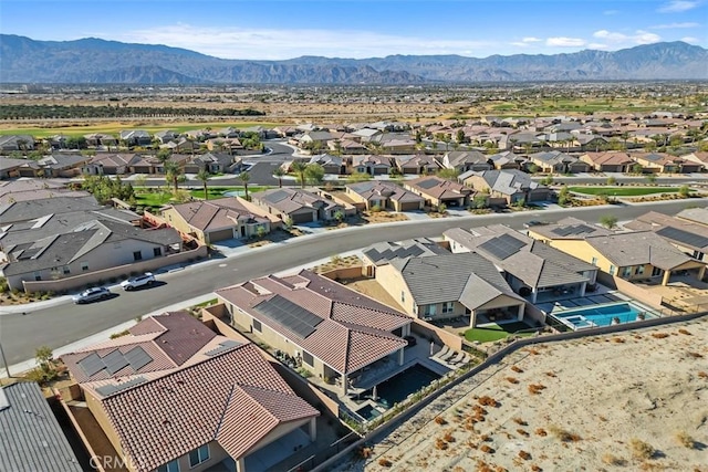 bird's eye view featuring a mountain view