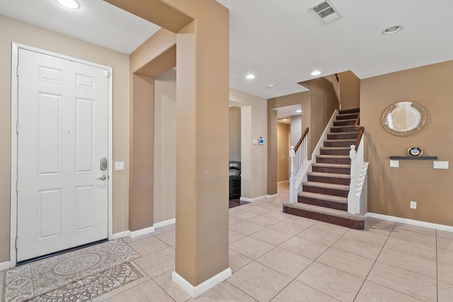 view of tiled entryway