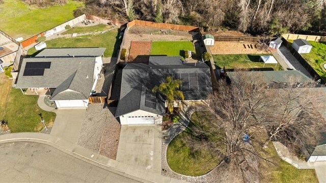 bird's eye view featuring a residential view