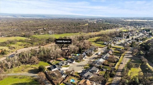 drone / aerial view with a residential view