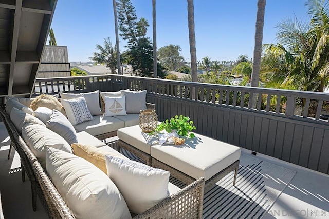 balcony with an outdoor living space