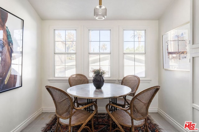 view of dining space