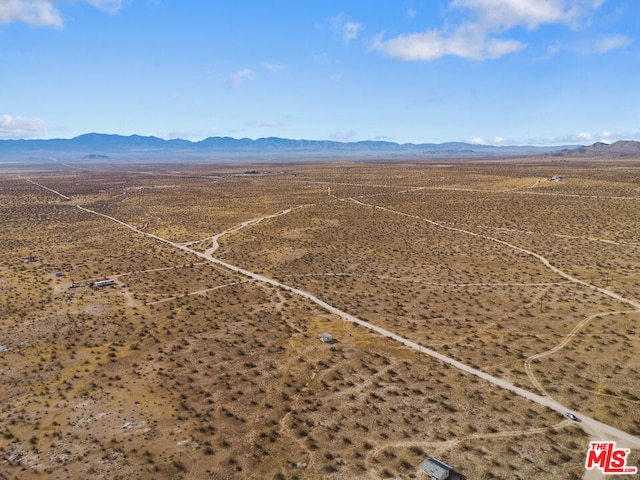 drone / aerial view with a mountain view