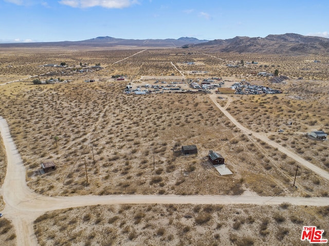 drone / aerial view with a mountain view