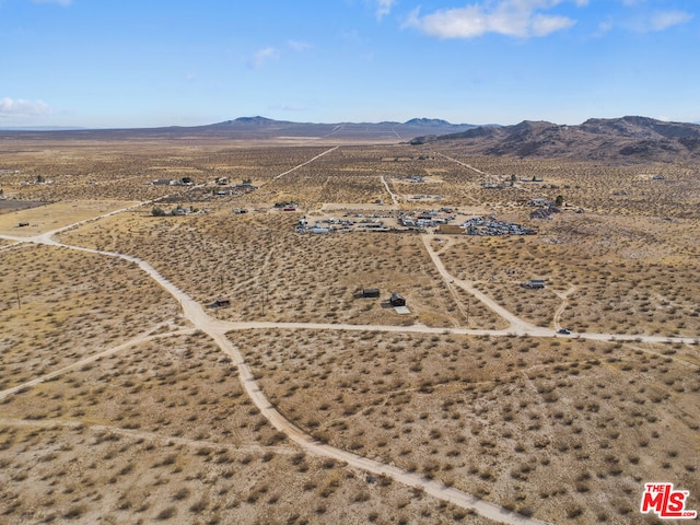 aerial view with a mountain view