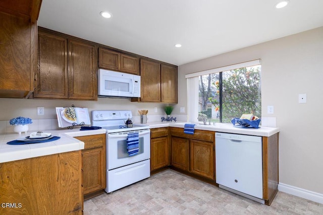 kitchen featuring white appliances