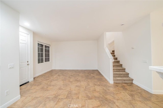 41985 Davenport Way Unit B, Murrieta, CA 92562 - empty room with baseboards and stairs