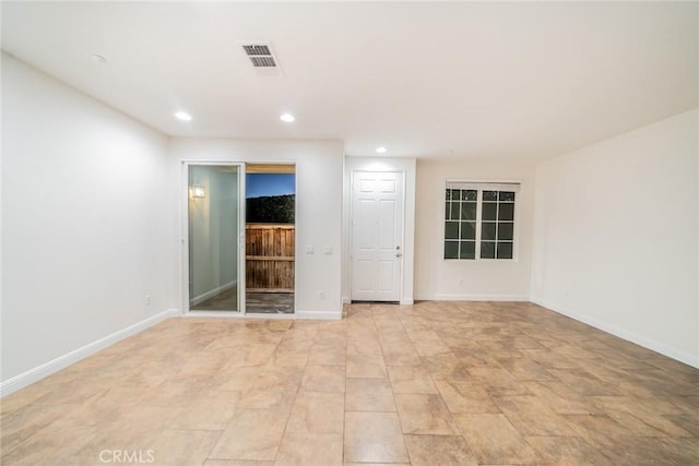 41985 Davenport Way Unit B, Murrieta, CA 92562 - empty room featuring baseboards, visible vents, and recessed lighting