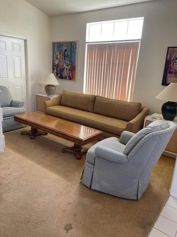 view of carpeted living room