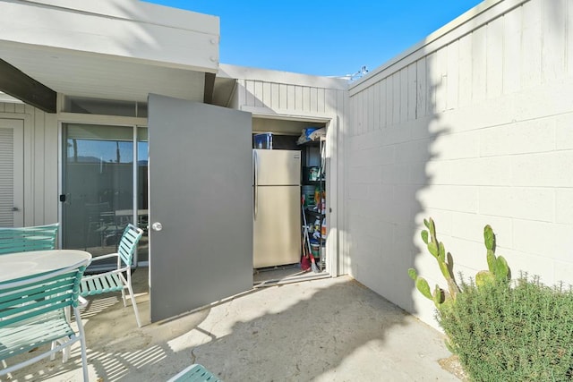 view of doorway to property