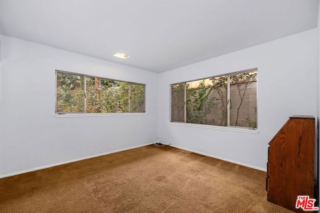 view of carpeted empty room