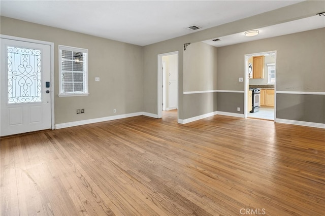 interior space featuring light hardwood / wood-style flooring