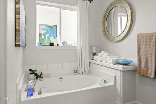 bathroom with a bathing tub