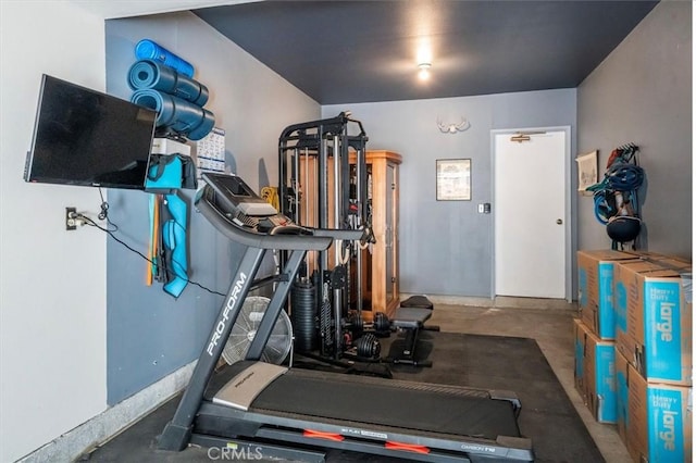 view of workout room