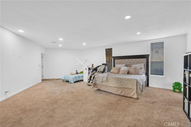 view of carpeted bedroom