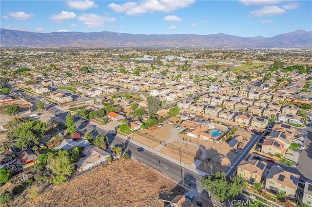 bird's eye view featuring a mountain view