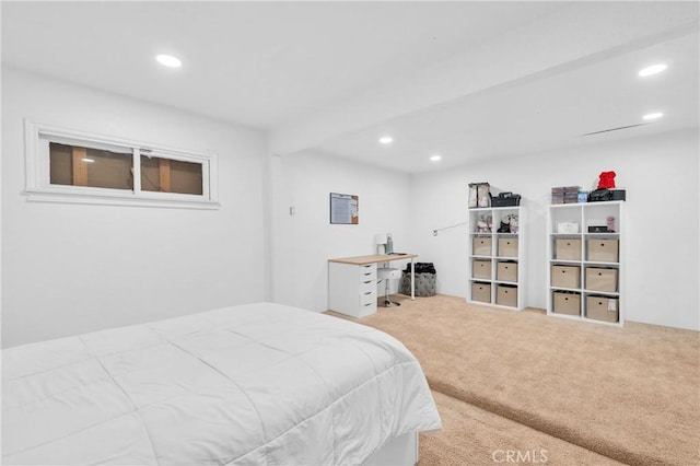 bedroom featuring carpet flooring