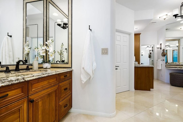 bathroom featuring vanity