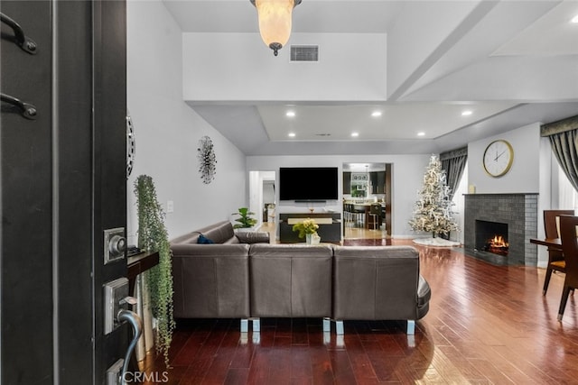 living room featuring hardwood / wood-style floors