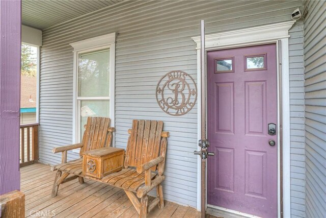 view of doorway to property