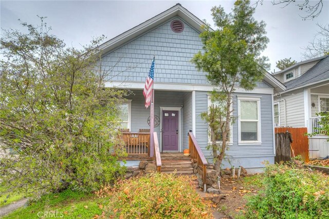 view of bungalow-style home