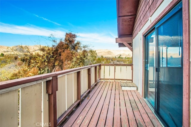 balcony with a mountain view