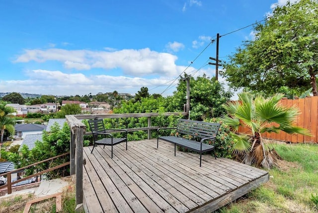 view of wooden terrace