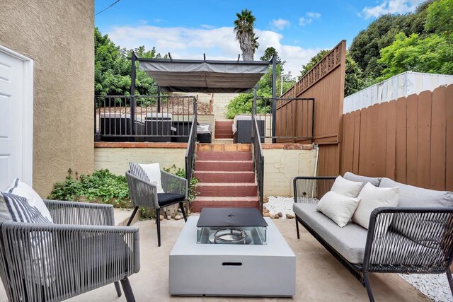 view of patio with an outdoor hangout area