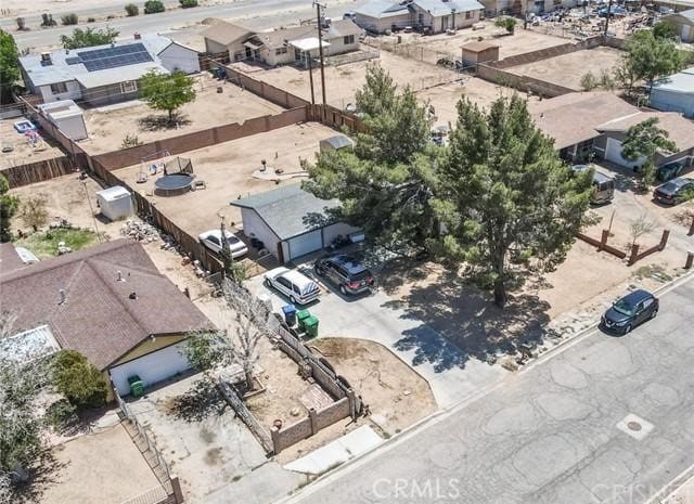 bird's eye view with a residential view