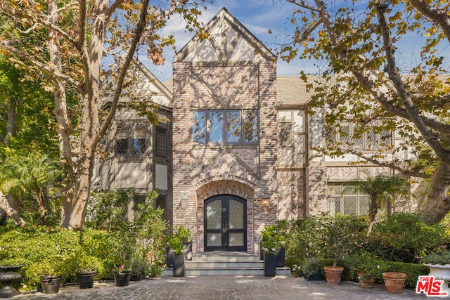 view of front of house with french doors