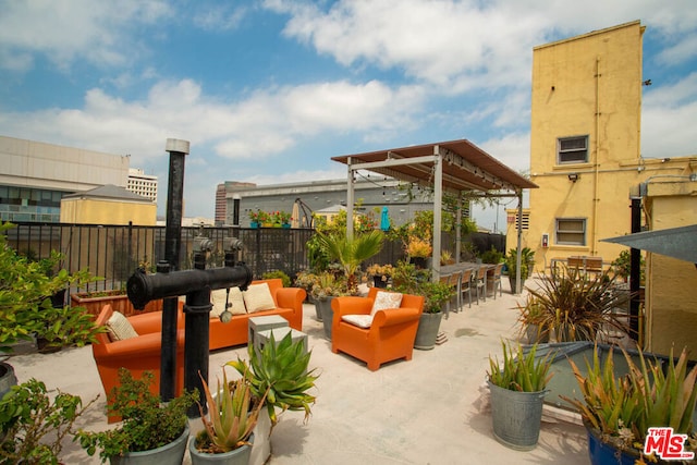 view of patio with outdoor lounge area