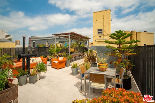 view of patio / terrace featuring outdoor lounge area