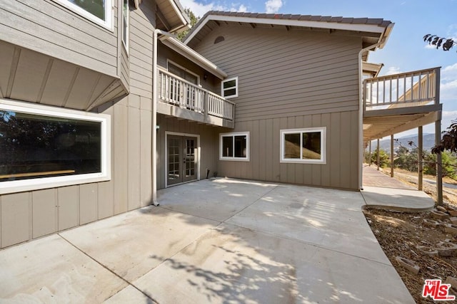 exterior space featuring french doors