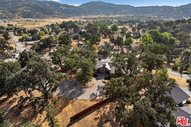 bird's eye view featuring a mountain view