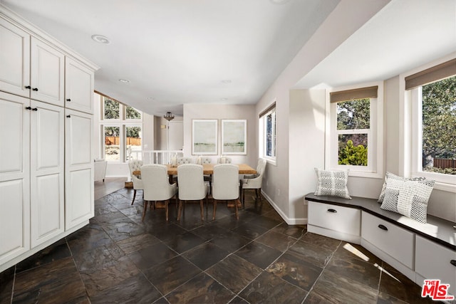 dining room featuring breakfast area and a wealth of natural light