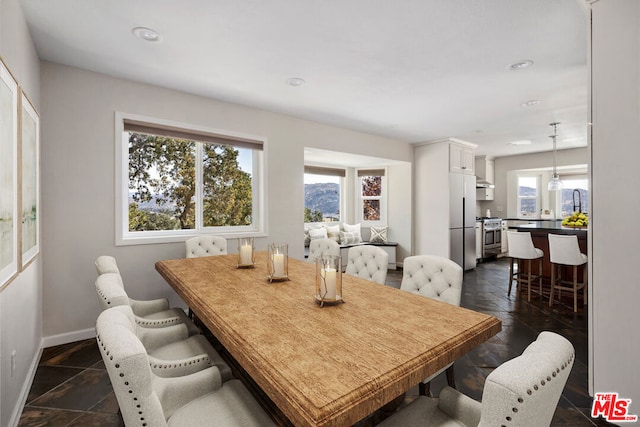 dining area with a healthy amount of sunlight