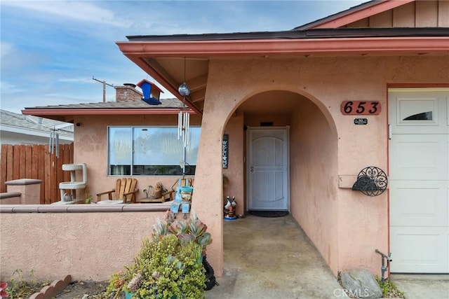 view of doorway to property