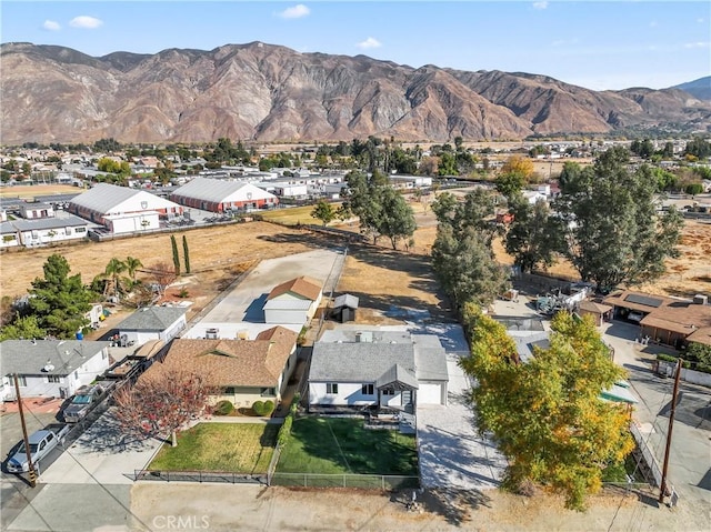 bird's eye view with a mountain view