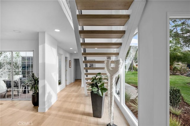 interior space featuring wood-type flooring