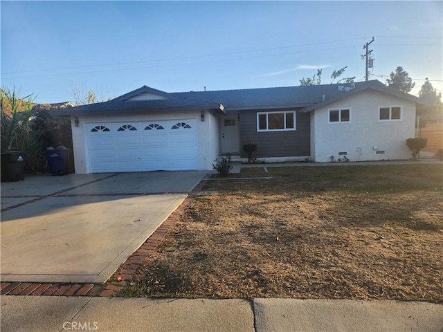 ranch-style house with a garage