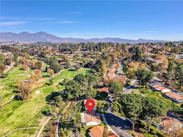 aerial view featuring a mountain view