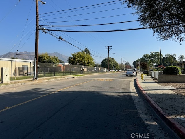 view of road featuring a mountain view