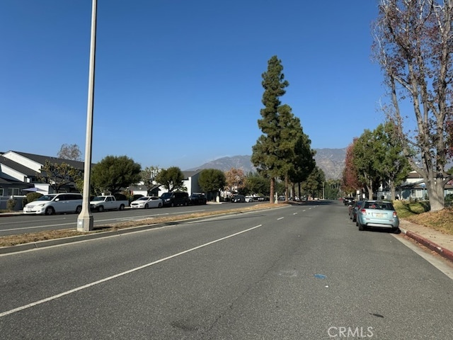 view of road featuring a mountain view