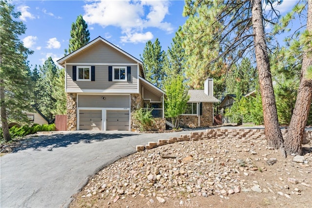 view of front of home featuring a garage