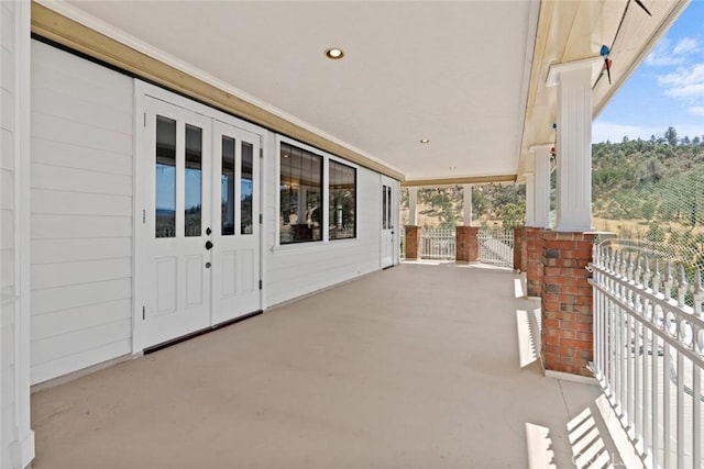 view of patio with a porch