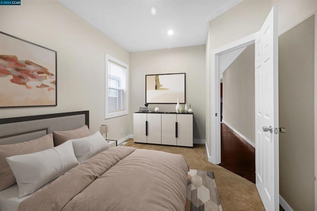 view of carpeted bedroom