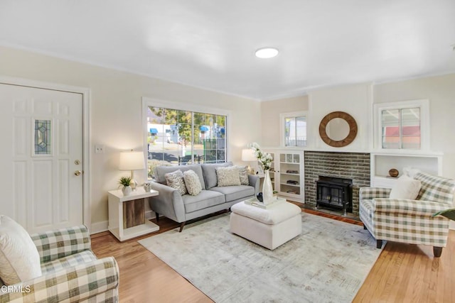 living room featuring hardwood / wood-style floors