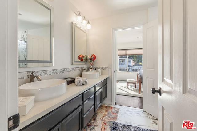 bathroom with vanity