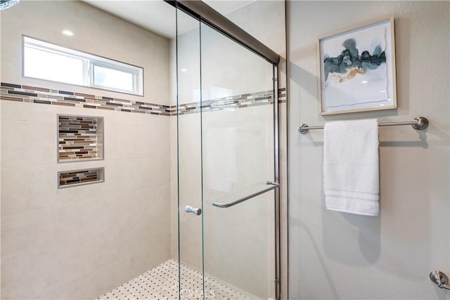 bathroom with walk in shower