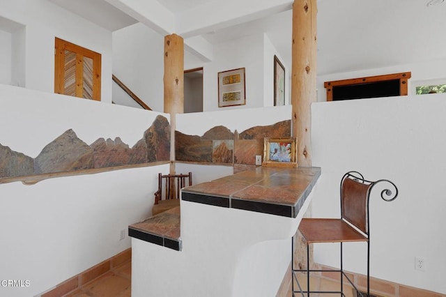 kitchen featuring light tile patterned floors